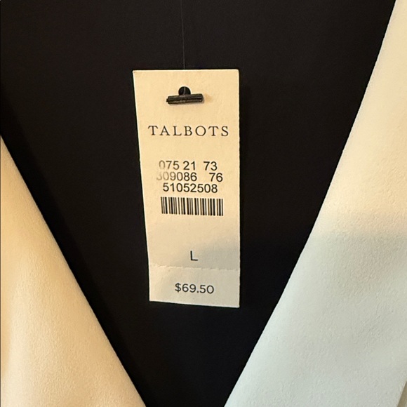 Talbots Blk/Wht Sleeveless - Picture 3 of 6